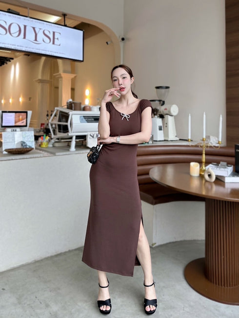Broad Neck Body Fit Dress